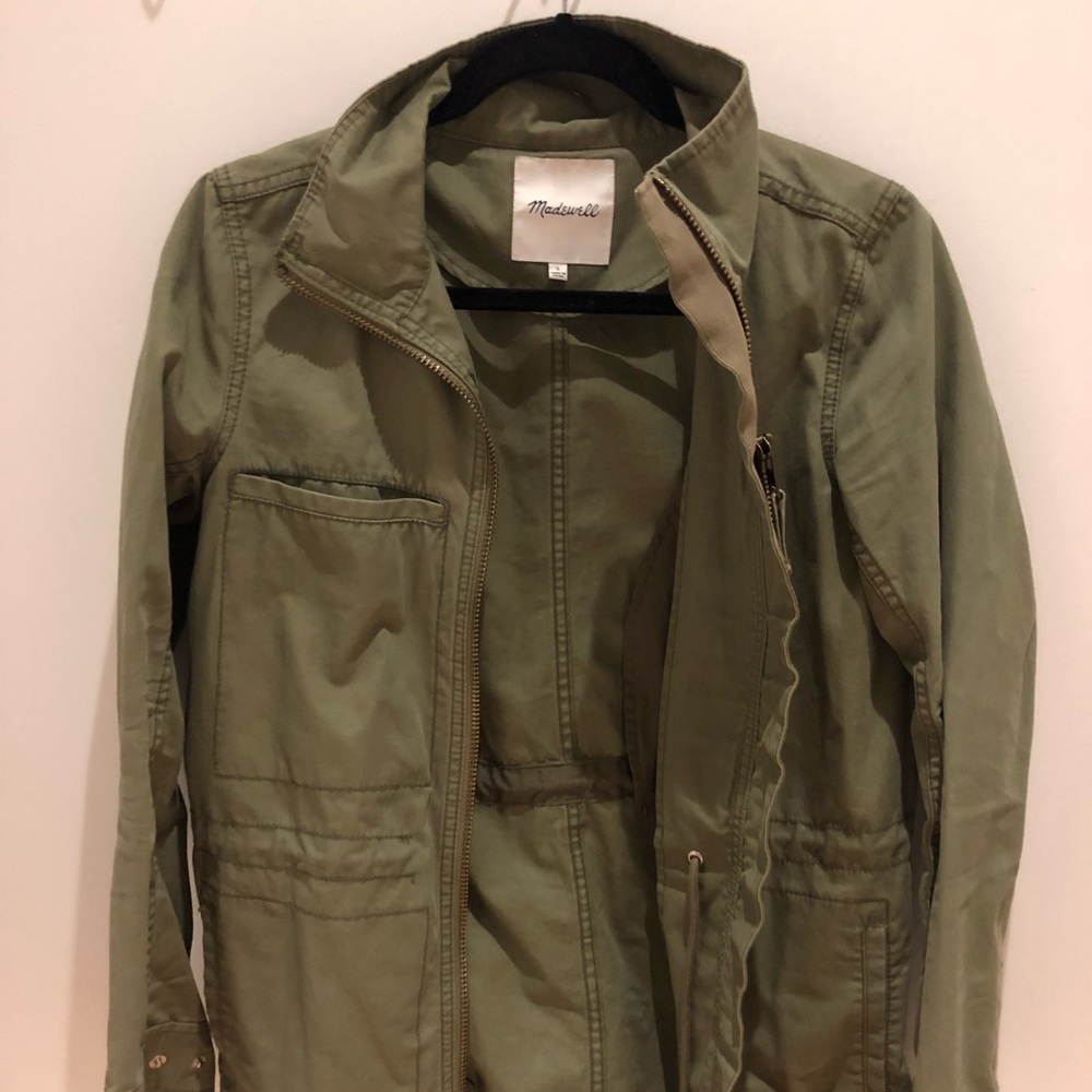 madewell green light-weight jacket